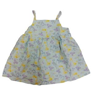 Vintage Gymboree Floral Linen Blend Two Piece Dress